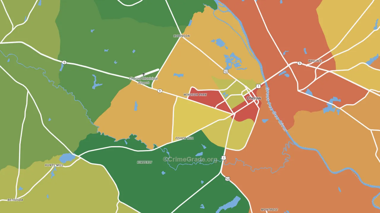 29520, SC Map of Theft Rates