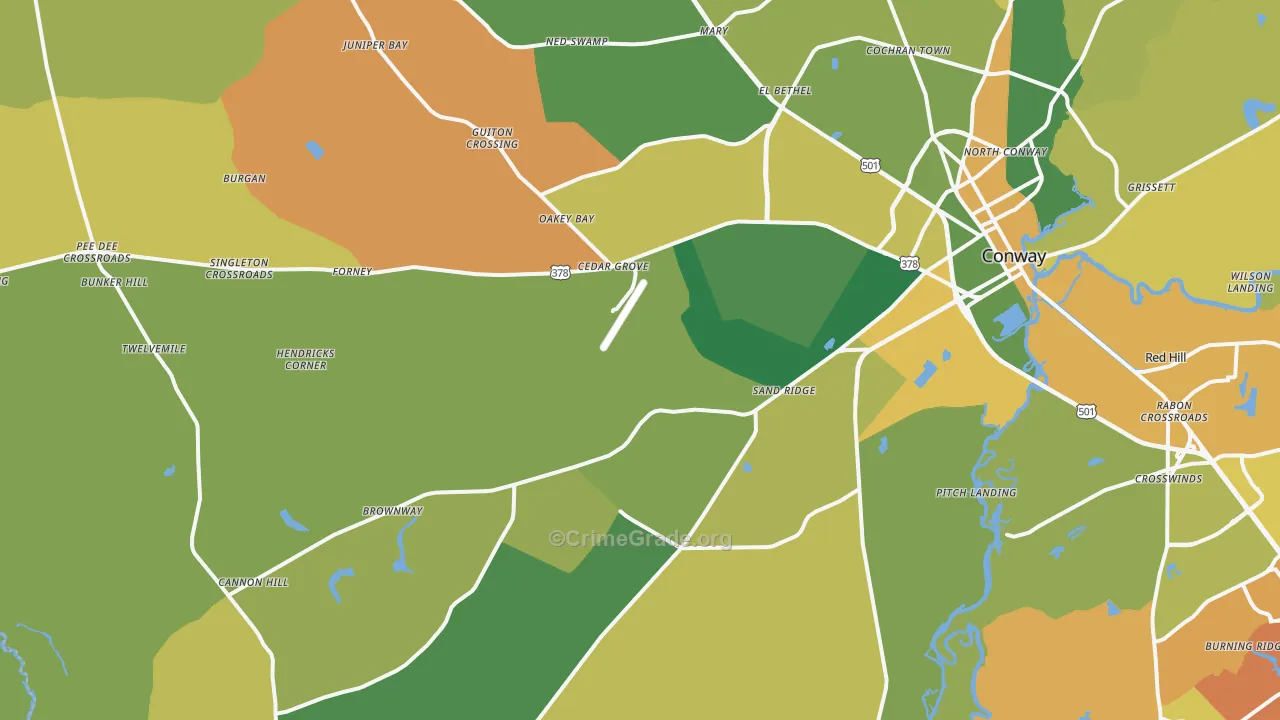 29527, SC Map of Theft Rates