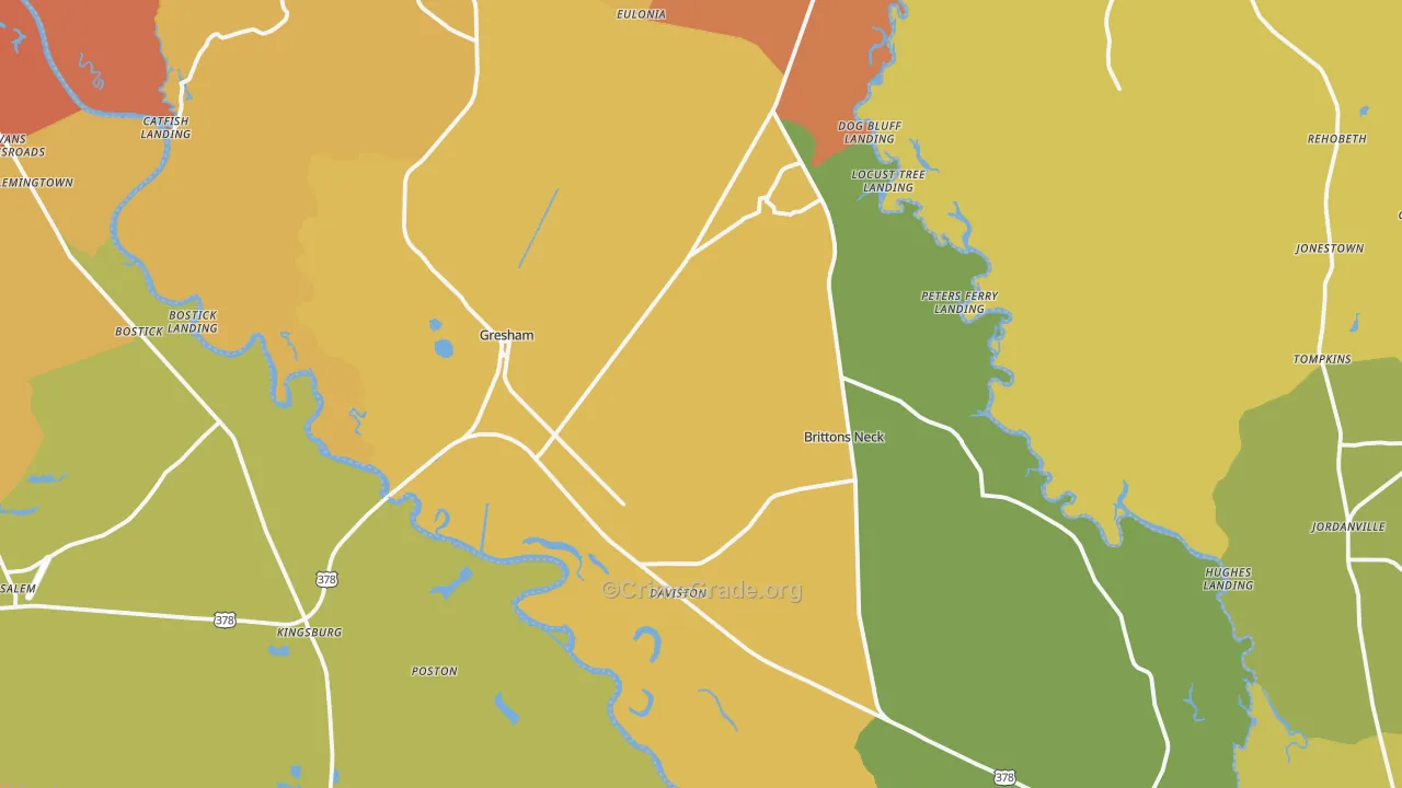 29546, SC Map of Theft Rates