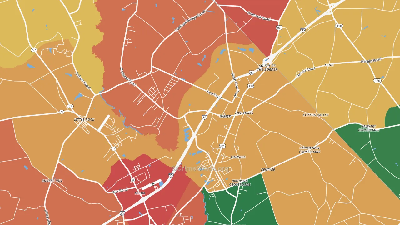 29547, SC Map of Theft Rates
