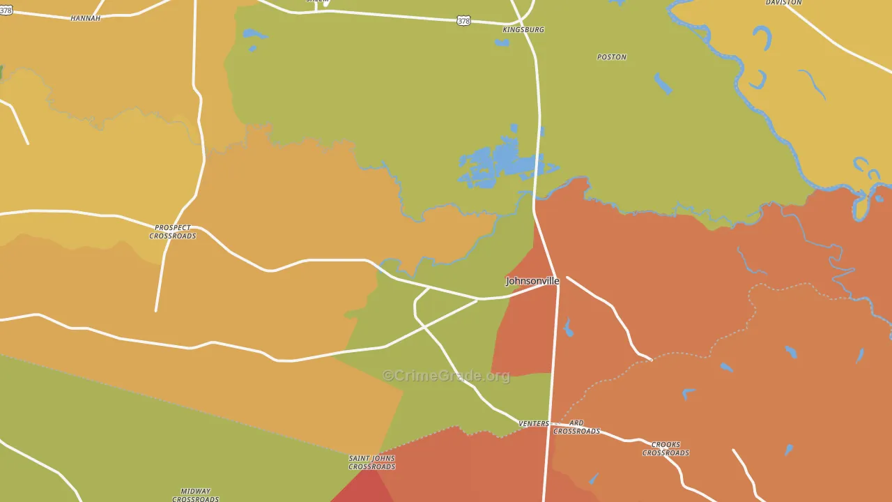29555, SC Map of Theft Rates