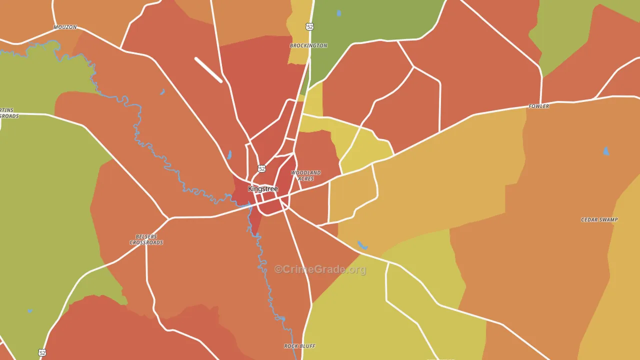 29556, SC Map of Theft Rates