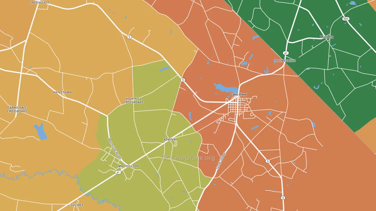 29563, SC Map of Theft Rates