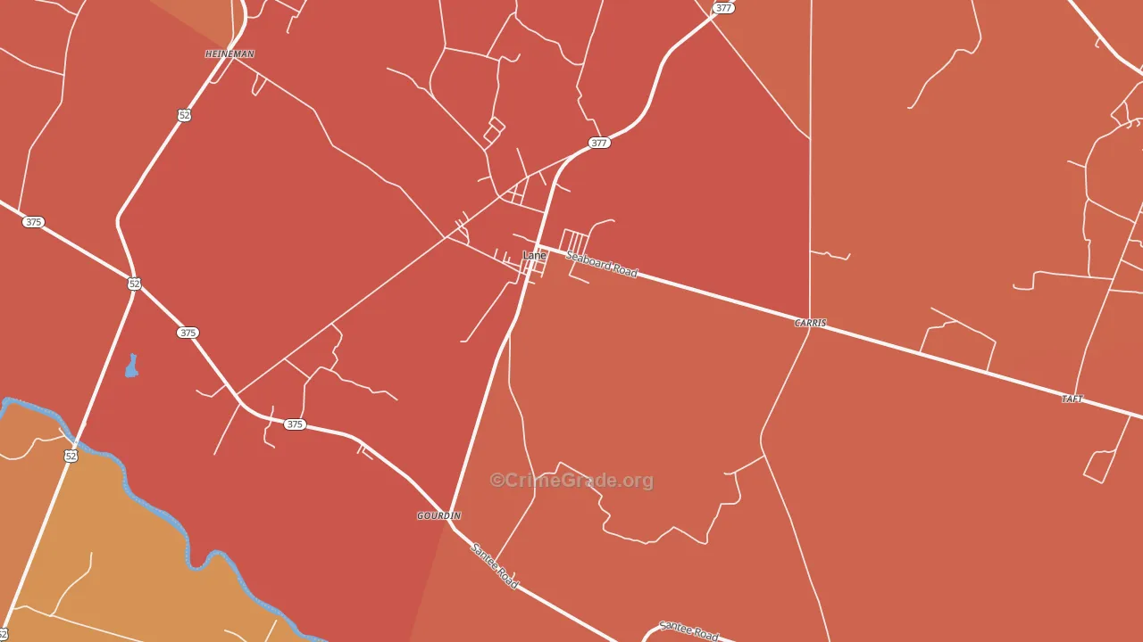 29564, SC Map of Theft Rates
