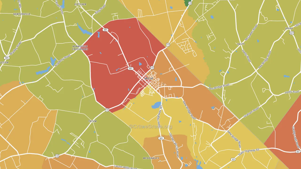 29570, SC Map of Theft Rates