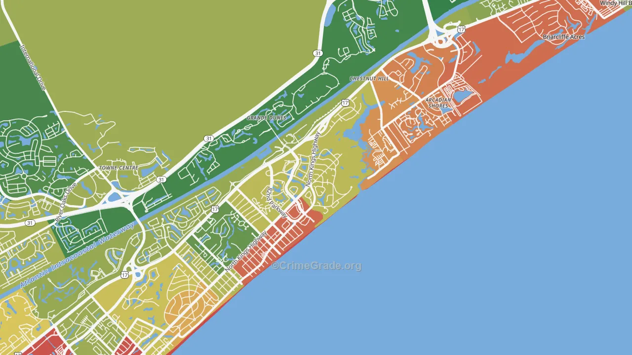 29572, SC Map of Theft Rates
