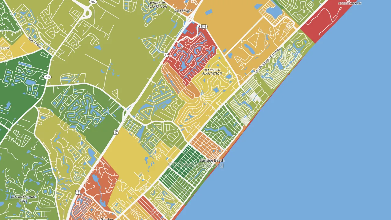 29575, SC Map of Theft Rates