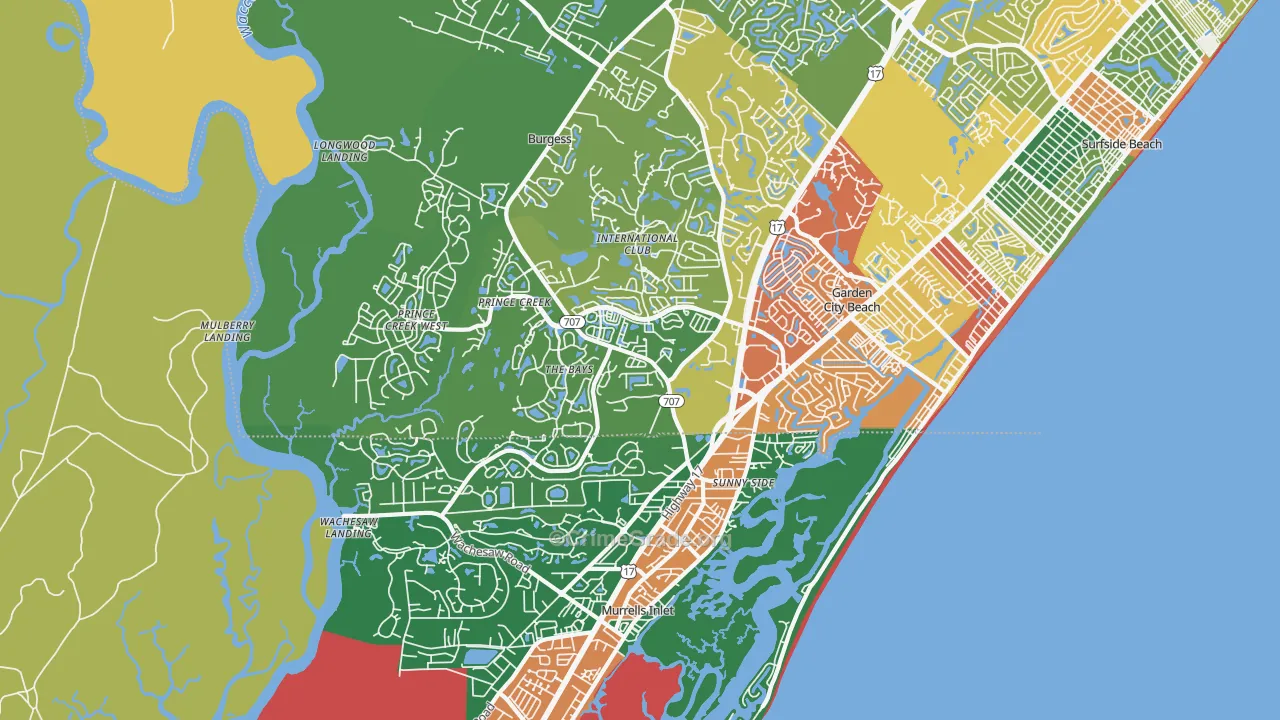 29576, SC Map of Theft Rates