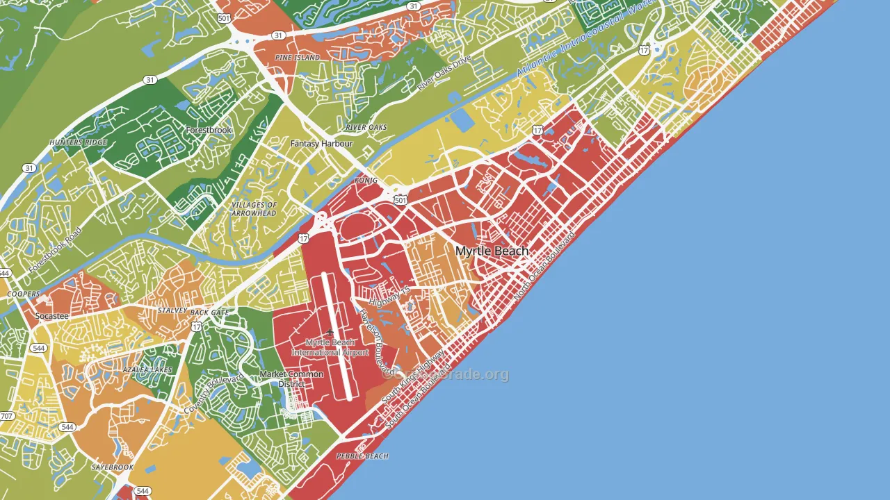 29577, SC Map of Theft Rates