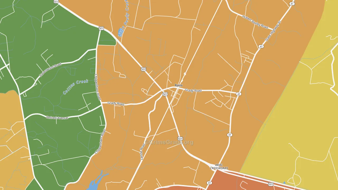 29589, SC Map of Theft Rates