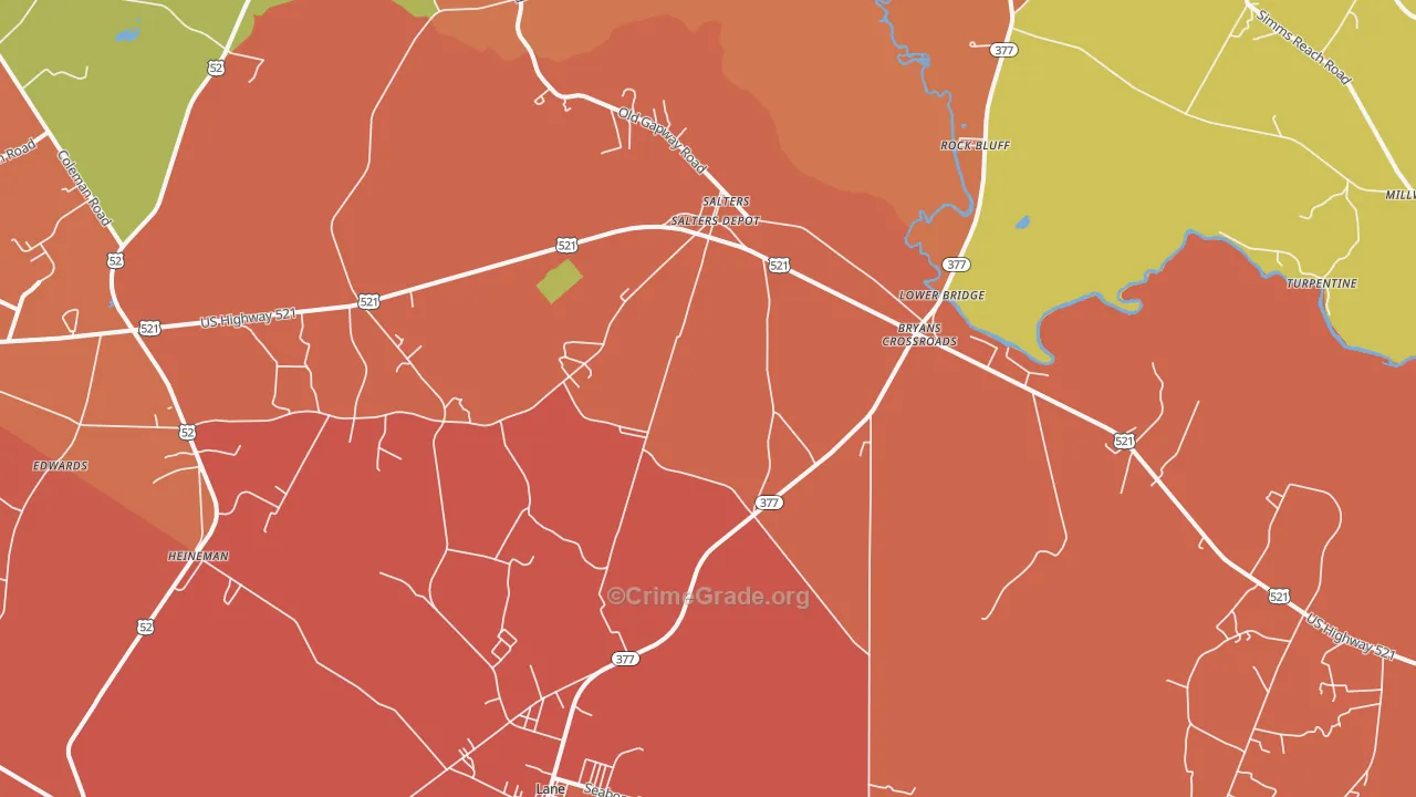 29590, SC Map of Theft Rates