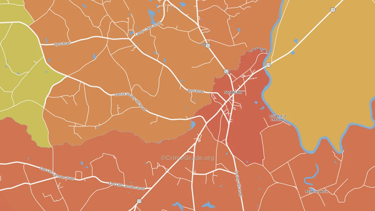 29593, SC Map of Theft Rates