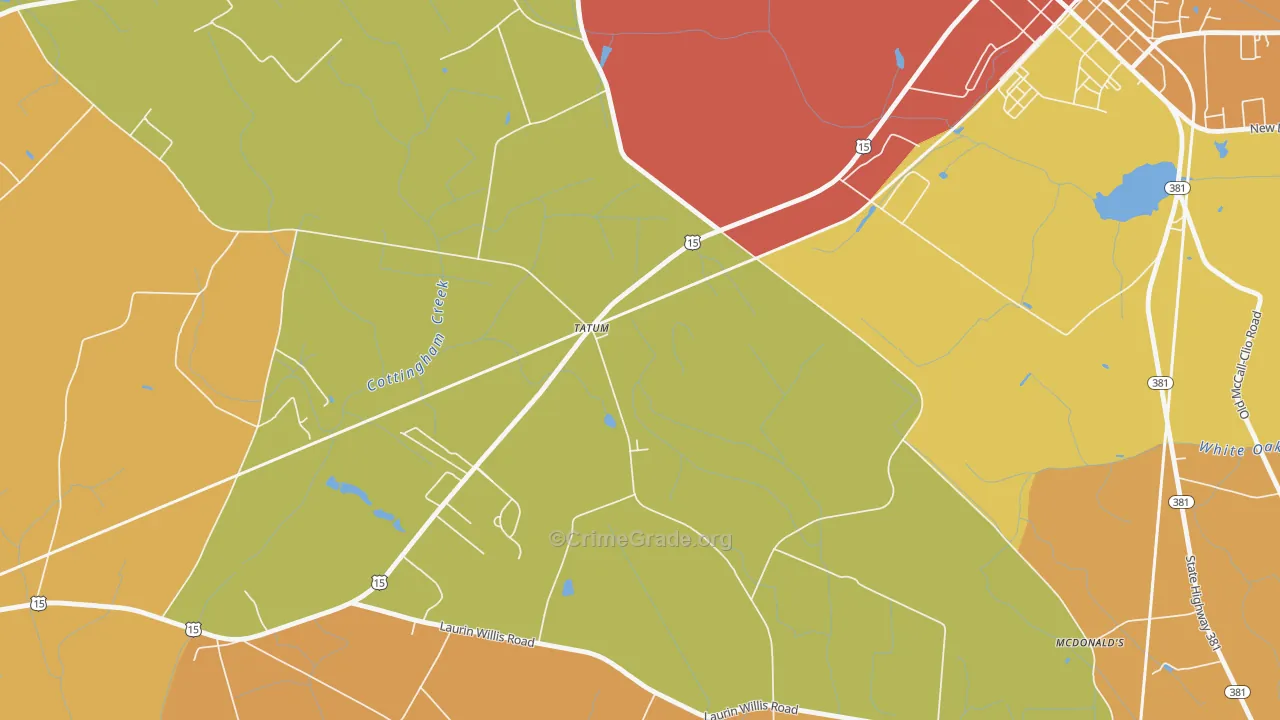 29594, SC Map of Theft Rates