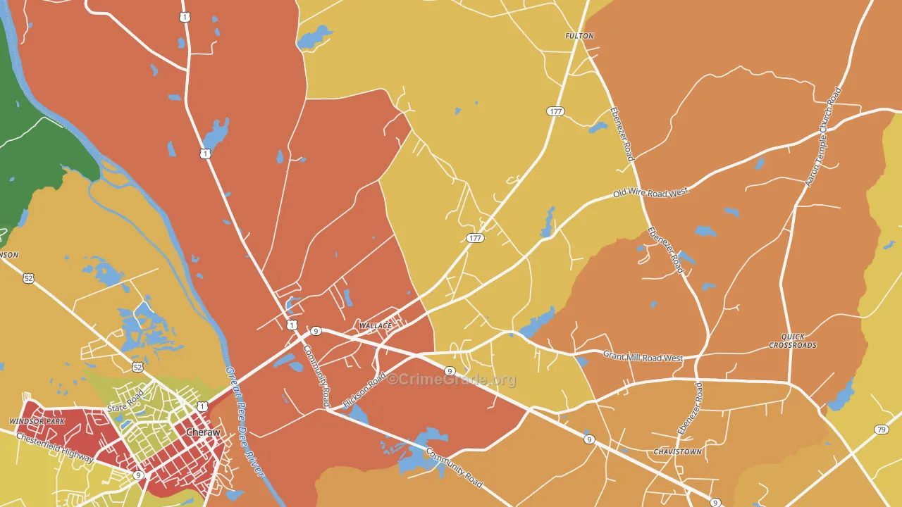 29596, SC Map of Theft Rates