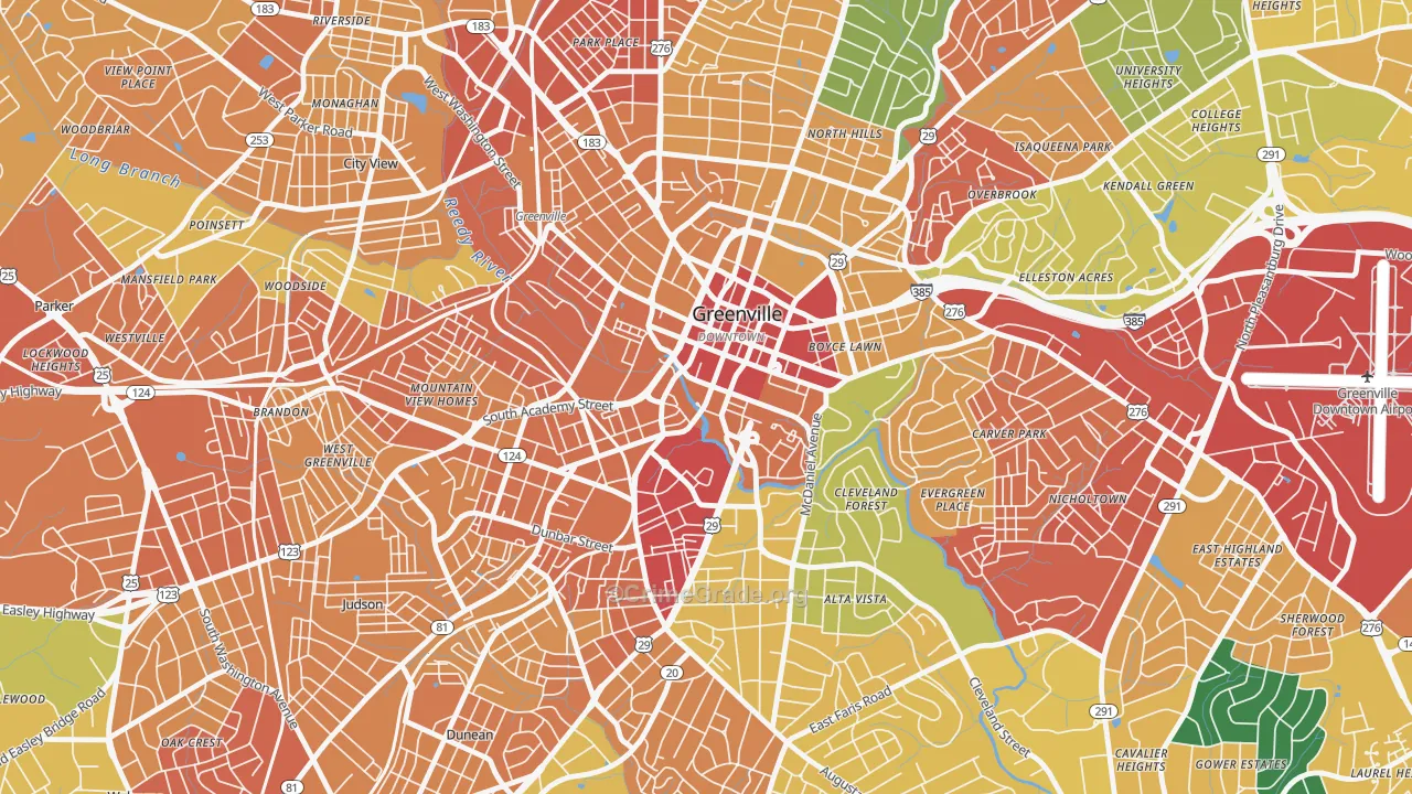 29601, SC Map of Theft Rates
