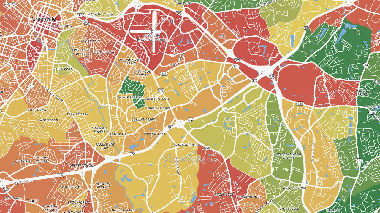 29607, SC Map of Theft Rates
