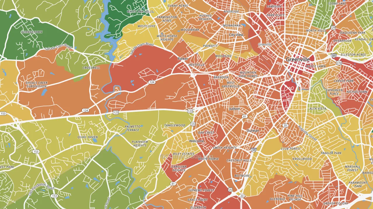 29611, SC Map of Theft Rates