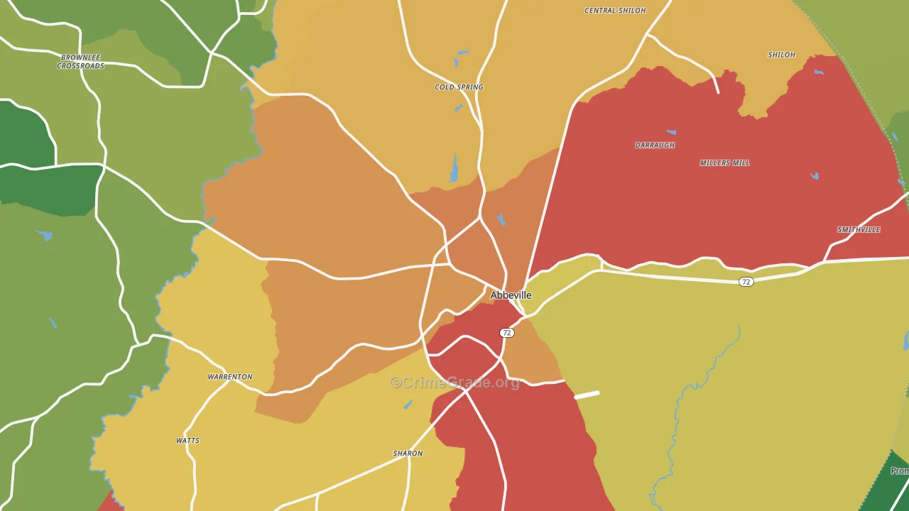 29620, SC Map of Theft Rates