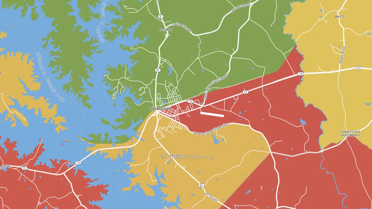 29628, SC Map of Theft Rates