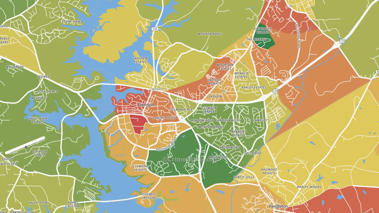 29631, SC Map of Theft Rates