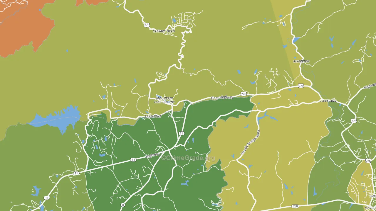 29635, SC Map of Theft Rates