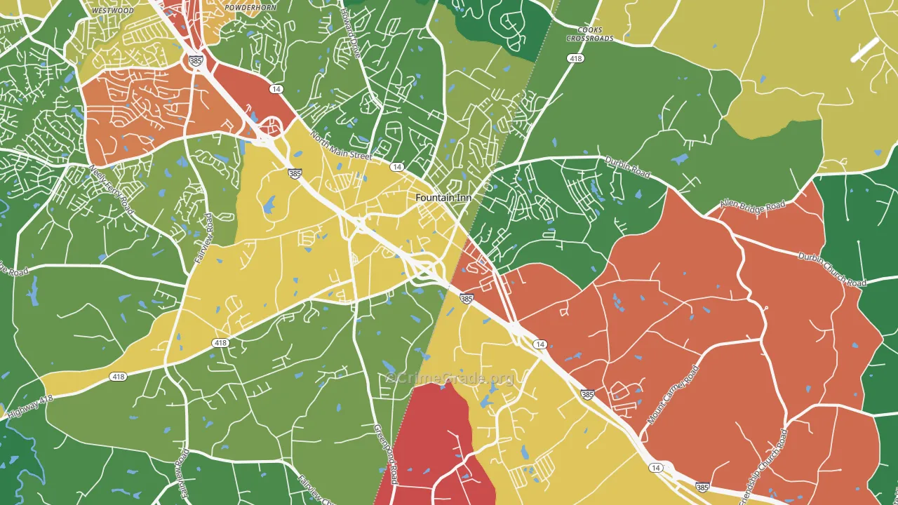 29644, SC Map of Theft Rates