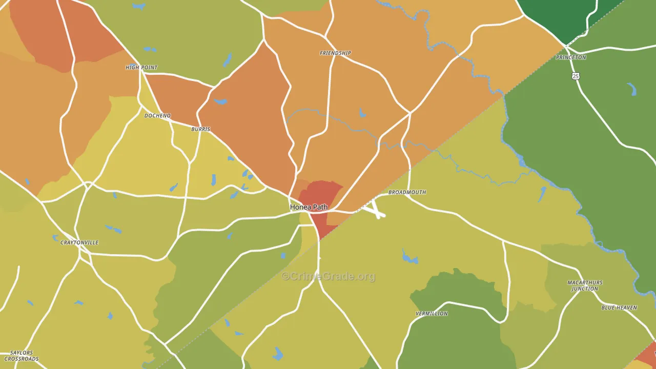 29654, SC Map of Theft Rates