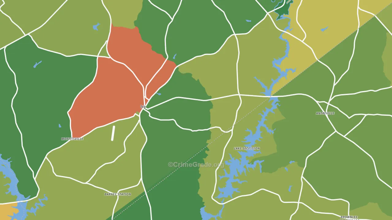 29655, SC Map of Theft Rates