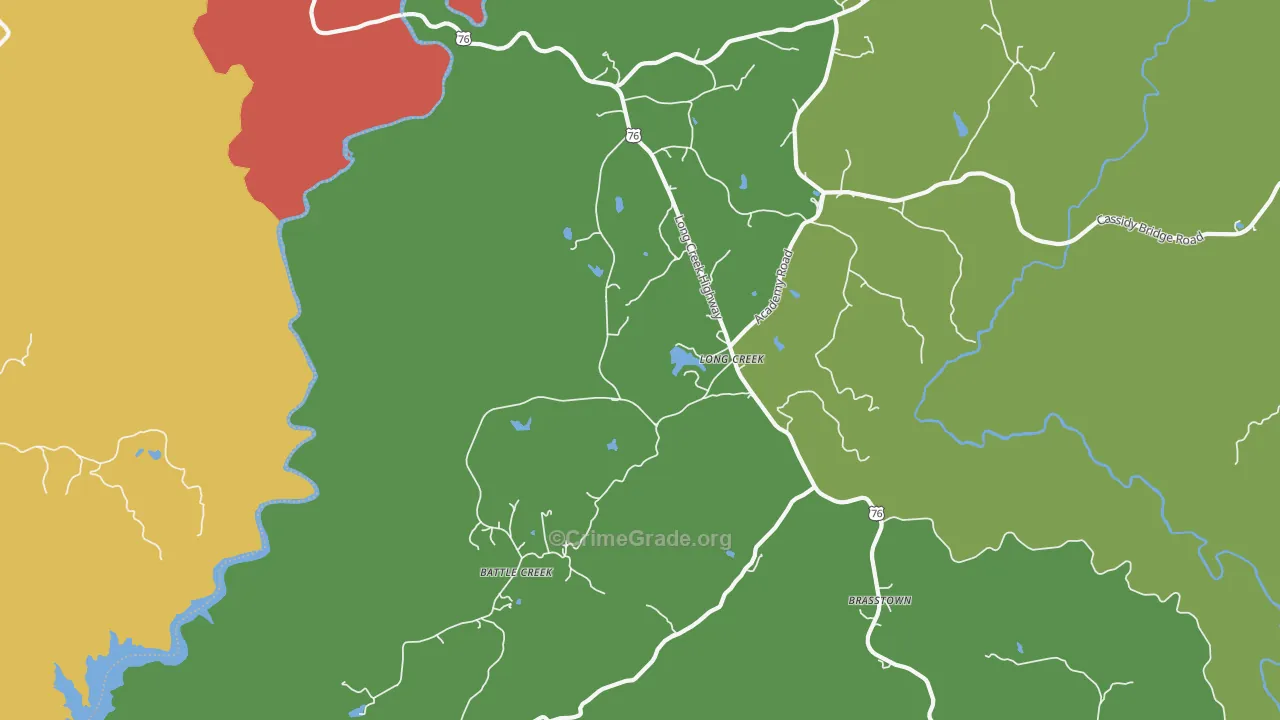 29658, SC Map of Theft Rates