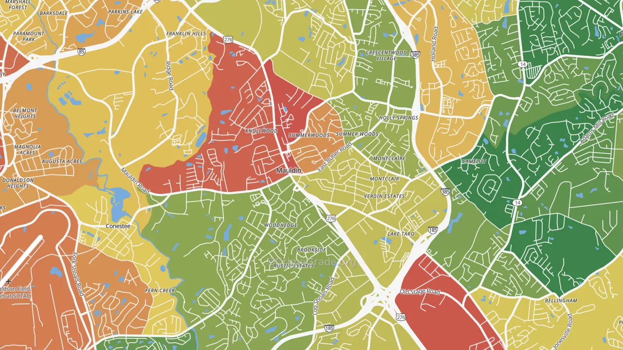 29662, SC Map of Theft Rates