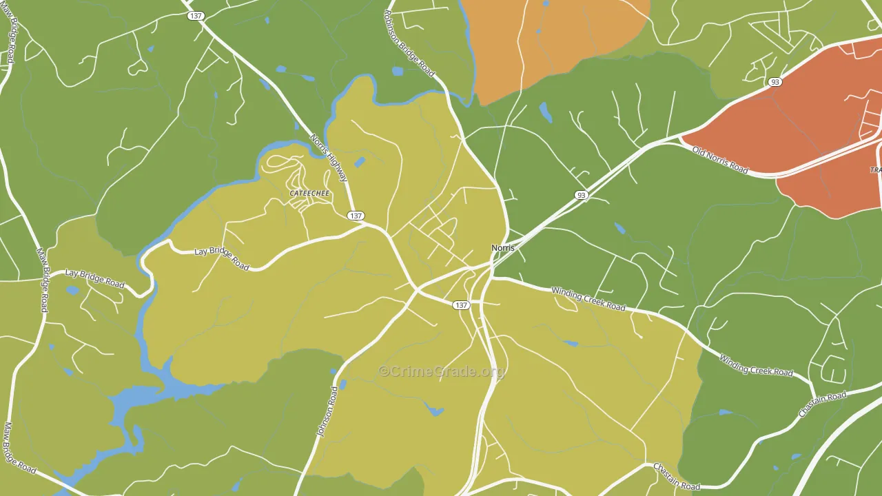 29667, SC Map of Theft Rates