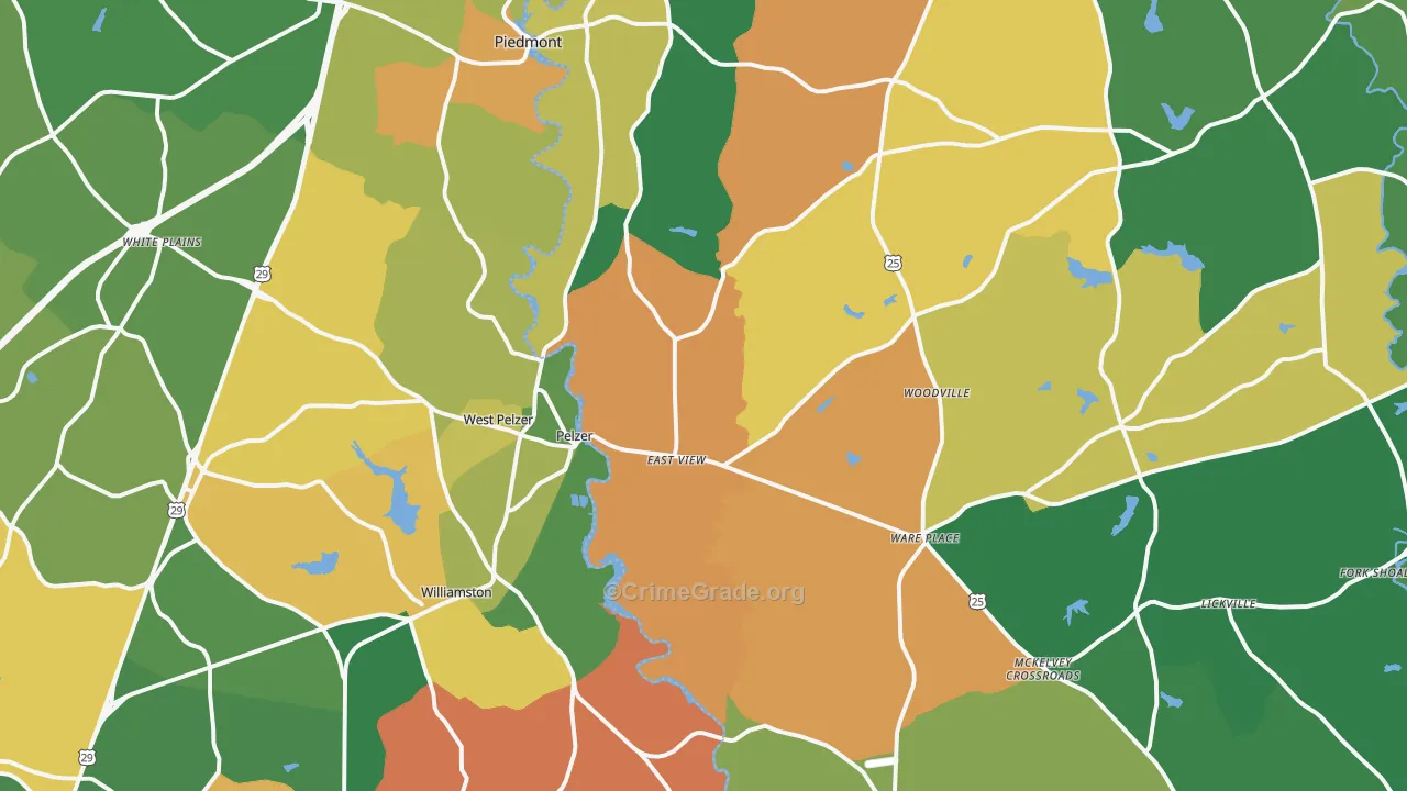 29669, SC Map of Theft Rates
