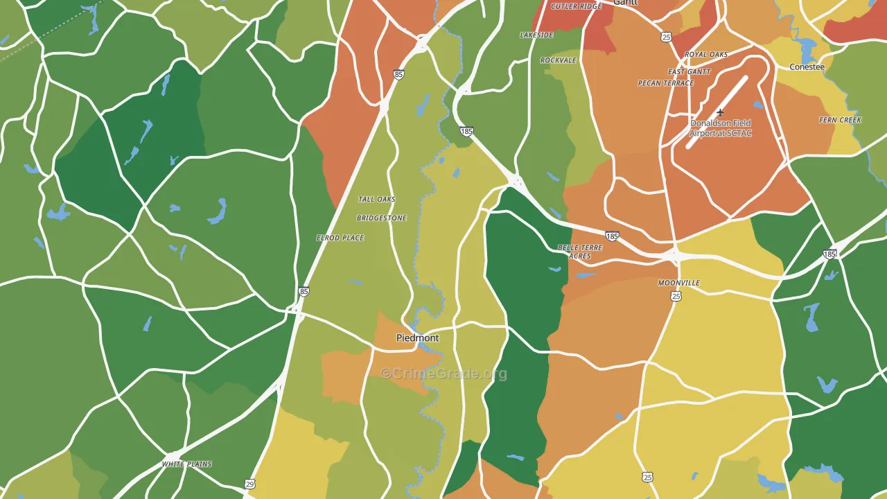 29673, SC Map of Theft Rates