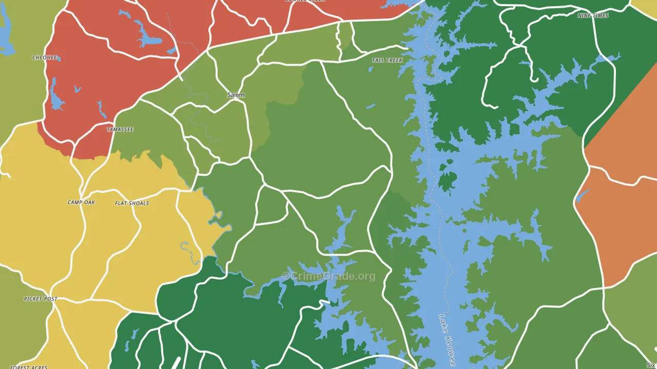 29676, SC Map of Theft Rates