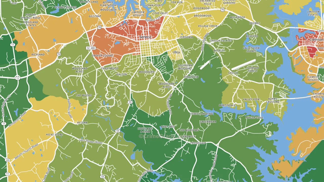 29678, SC Map of Theft Rates