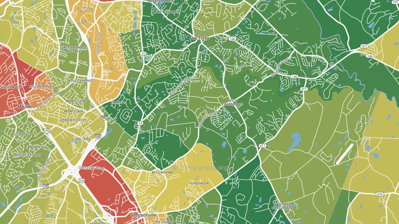 29681, SC Map of Theft Rates
