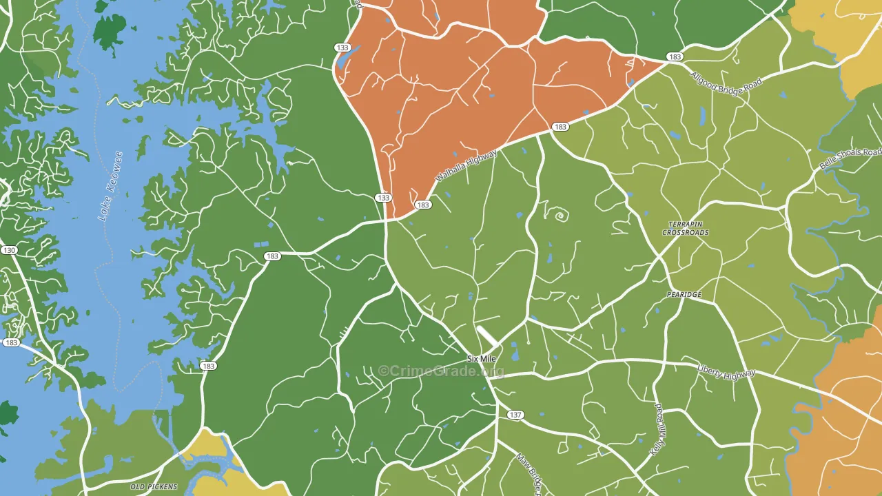 29682, SC Map of Theft Rates