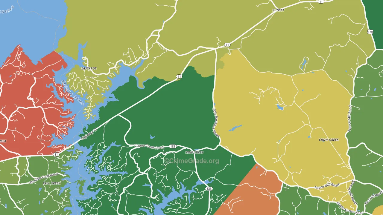 29685, SC Map of Theft Rates