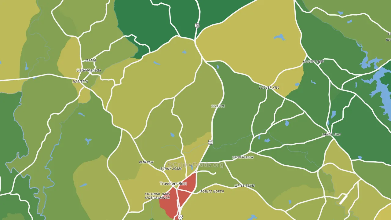 29690, SC Map of Theft Rates