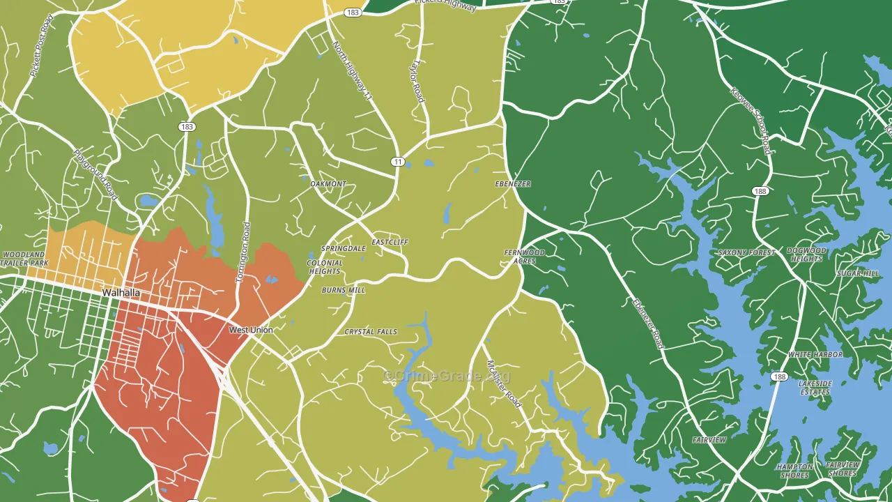 29696, SC Map of Theft Rates