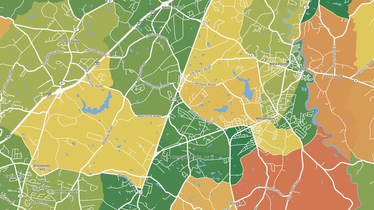 29697, SC Map of Theft Rates
