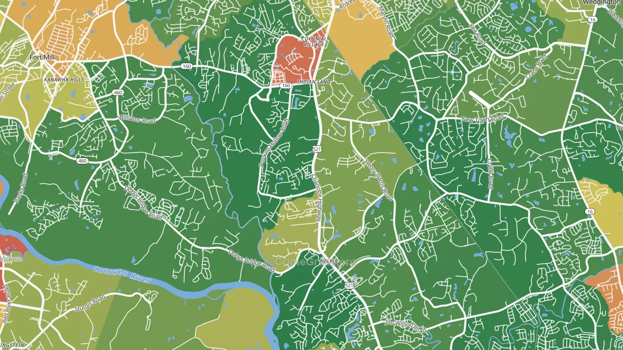 29707, SC Map of Theft Rates