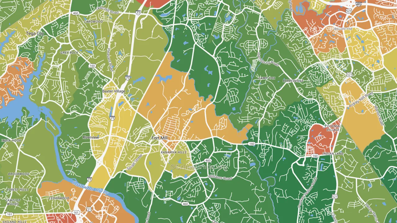 29715, SC Map of Theft Rates