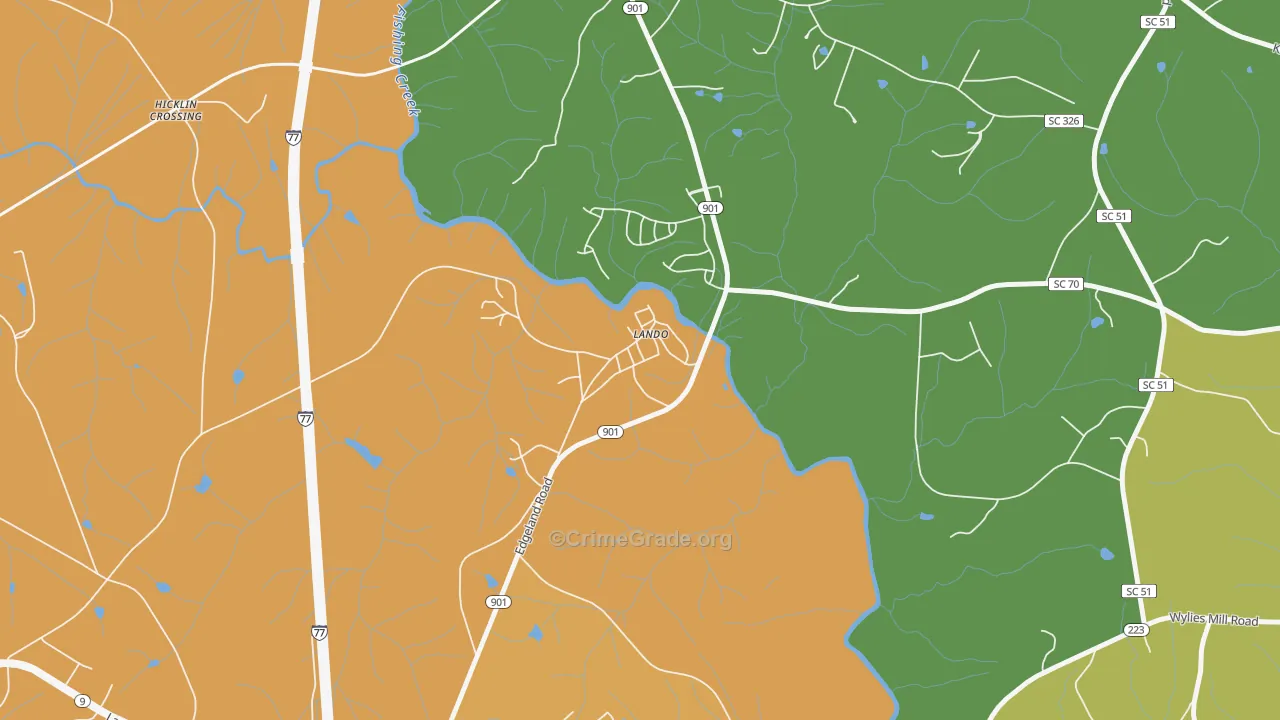 29724, SC Map of Theft Rates
