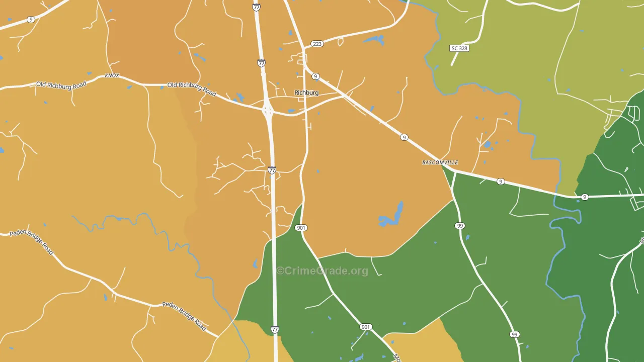 29729, SC Map of Theft Rates
