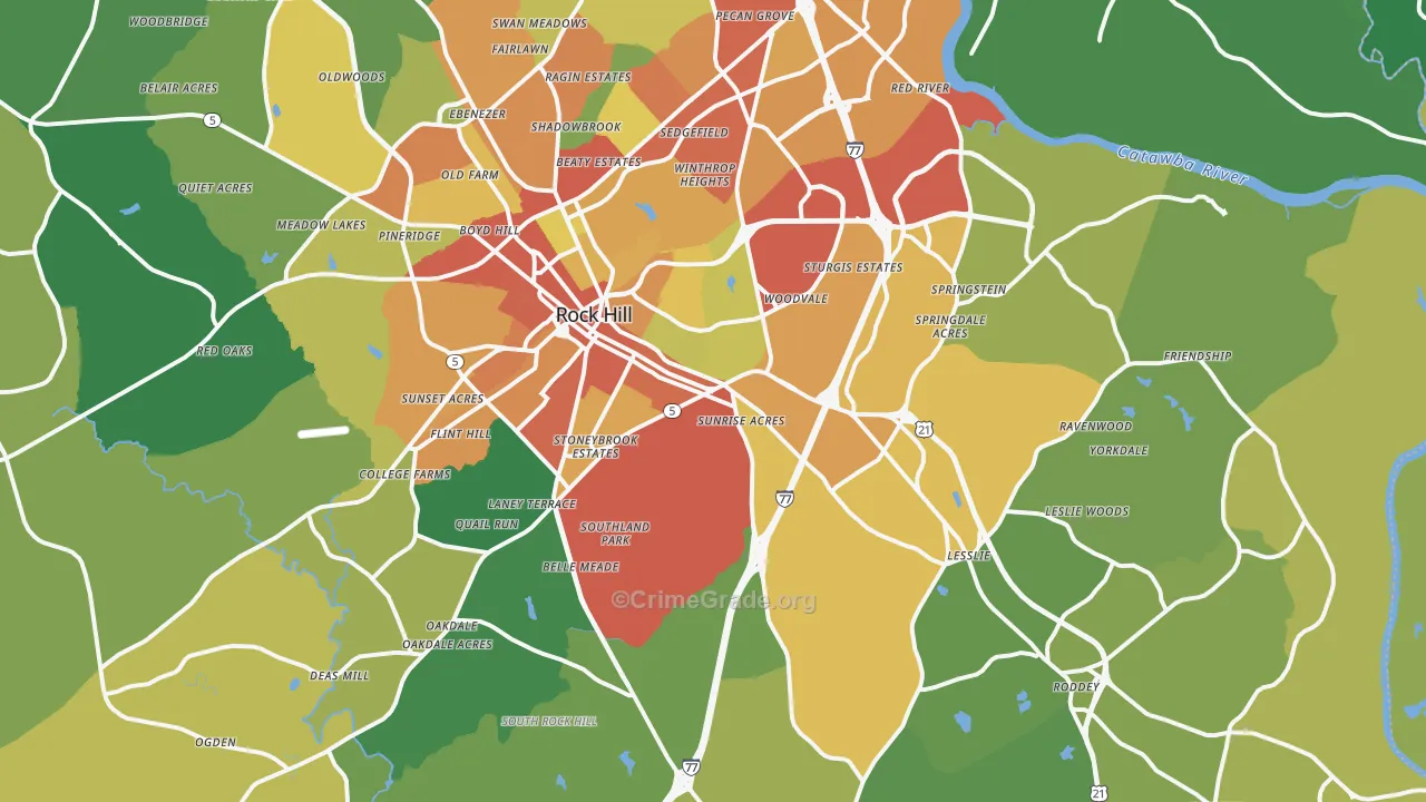 29730, SC Map of Theft Rates