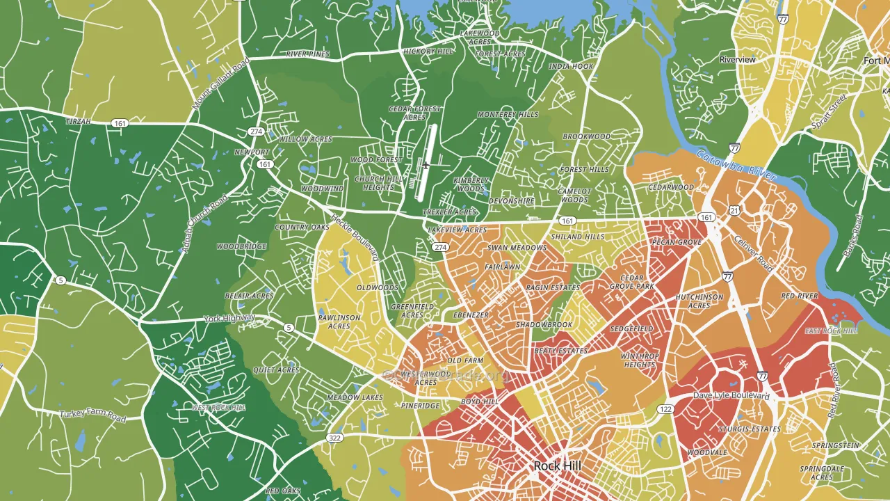 29732, SC Map of Theft Rates