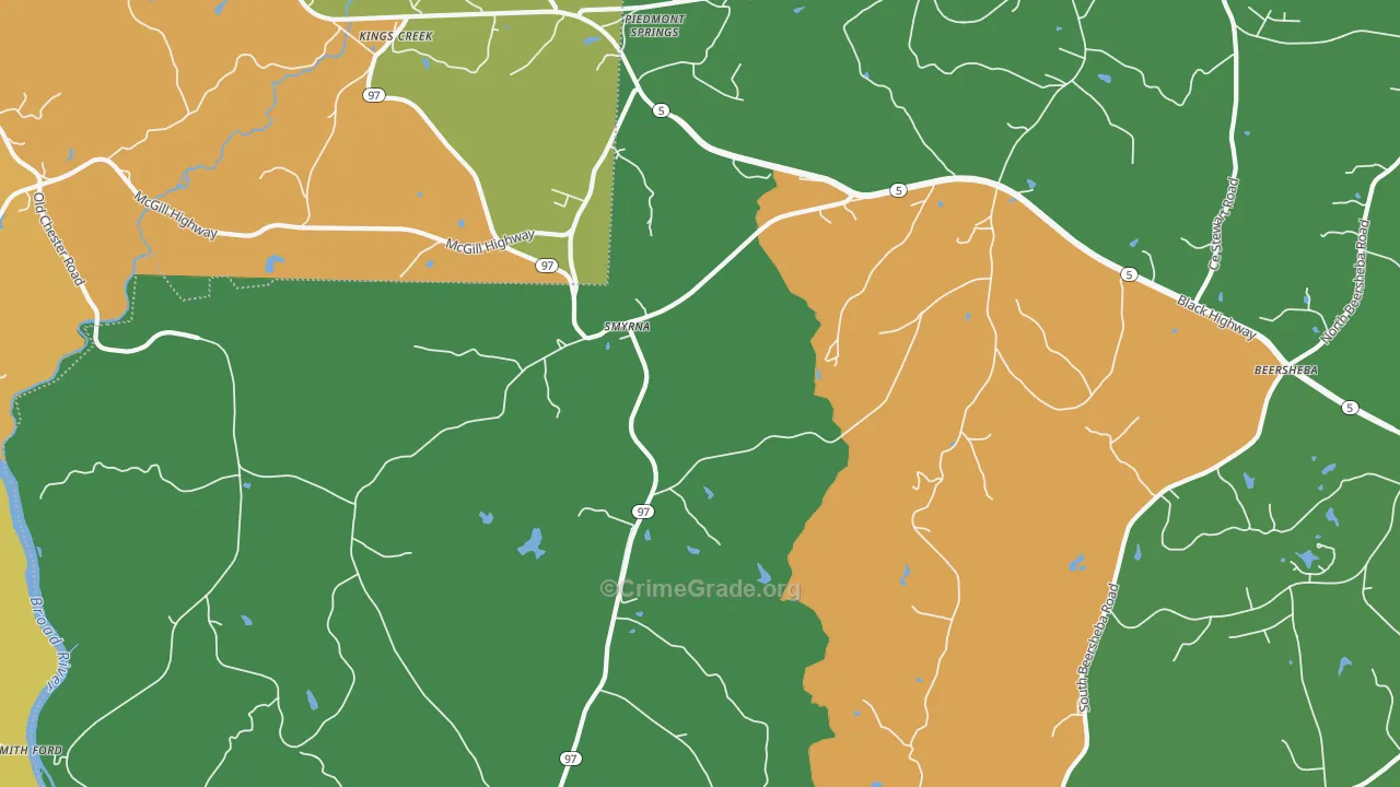 29743, SC Map of Theft Rates