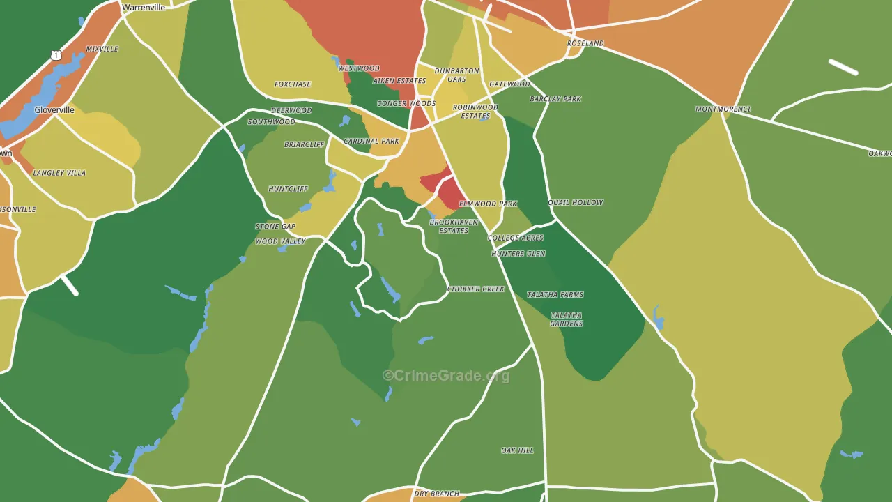 29803, SC Map of Theft Rates