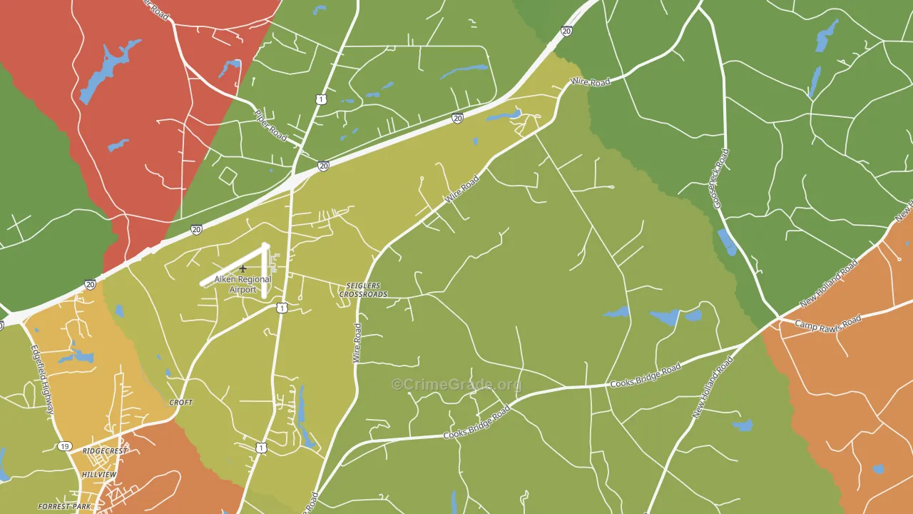 29805, SC Map of Theft Rates